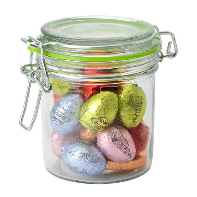 Kitchen Storage Jars, Clear Glass Lock Lid Jar with Silicone Gasket -9.4-Ounce Kitchen Storage Jars, Clear Glass Lock Lid Jar with Silicone Gasket -9.4-Ounce
